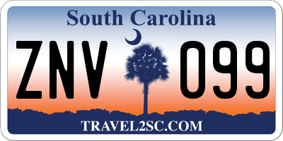 SC license plate ZNV099