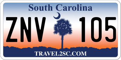 SC license plate ZNV105