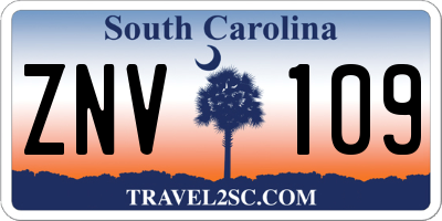 SC license plate ZNV109