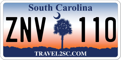 SC license plate ZNV110