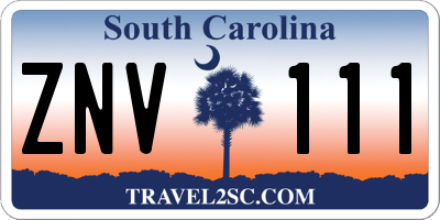 SC license plate ZNV111