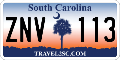 SC license plate ZNV113