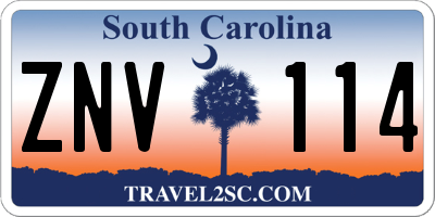 SC license plate ZNV114
