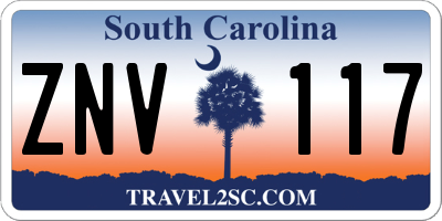 SC license plate ZNV117