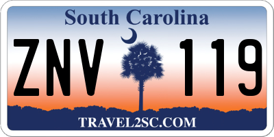SC license plate ZNV119