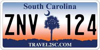 SC license plate ZNV124