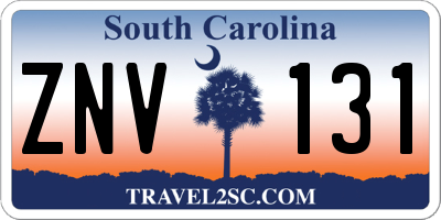 SC license plate ZNV131