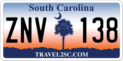 SC license plate ZNV138