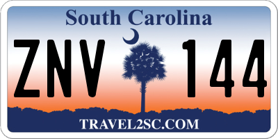 SC license plate ZNV144
