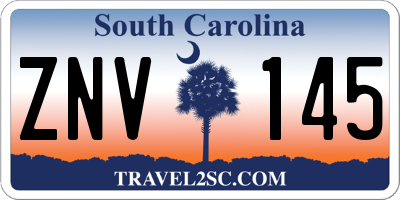 SC license plate ZNV145