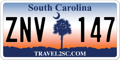 SC license plate ZNV147