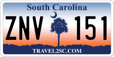 SC license plate ZNV151