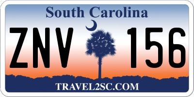 SC license plate ZNV156