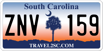 SC license plate ZNV159