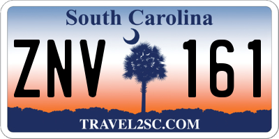 SC license plate ZNV161