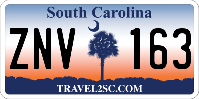 SC license plate ZNV163