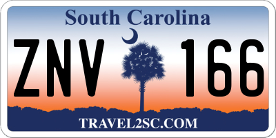 SC license plate ZNV166