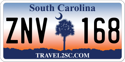 SC license plate ZNV168
