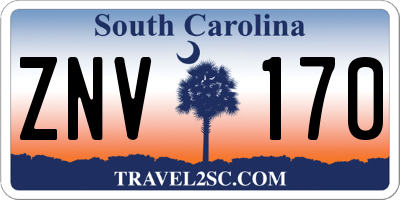 SC license plate ZNV170