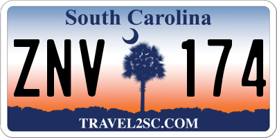 SC license plate ZNV174