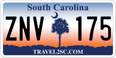 SC license plate ZNV175