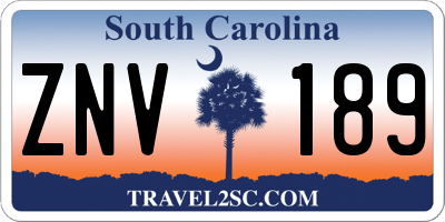 SC license plate ZNV189