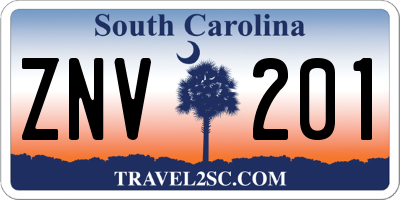 SC license plate ZNV201