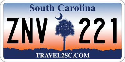 SC license plate ZNV221