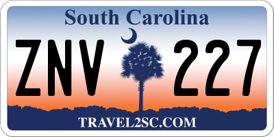 SC license plate ZNV227
