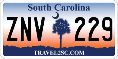 SC license plate ZNV229