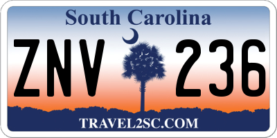 SC license plate ZNV236