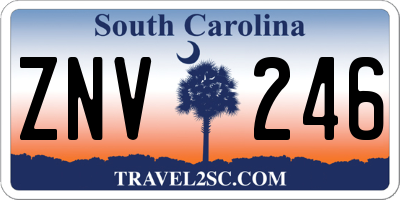 SC license plate ZNV246