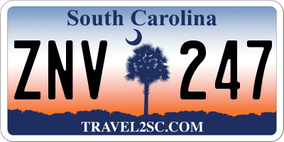 SC license plate ZNV247