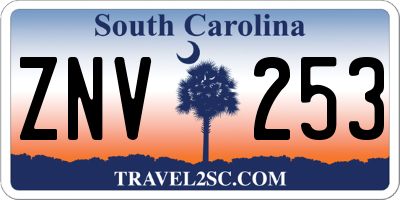 SC license plate ZNV253