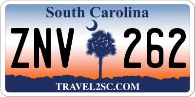 SC license plate ZNV262