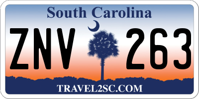 SC license plate ZNV263