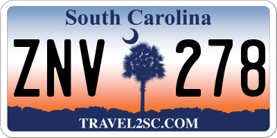 SC license plate ZNV278