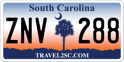 SC license plate ZNV288