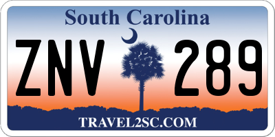 SC license plate ZNV289