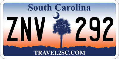 SC license plate ZNV292