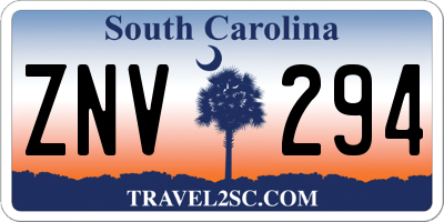 SC license plate ZNV294