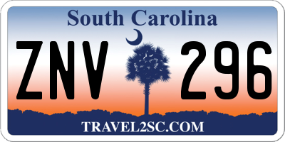 SC license plate ZNV296