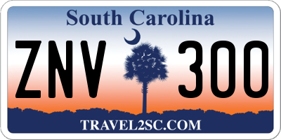 SC license plate ZNV300
