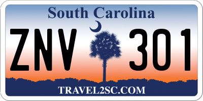 SC license plate ZNV301