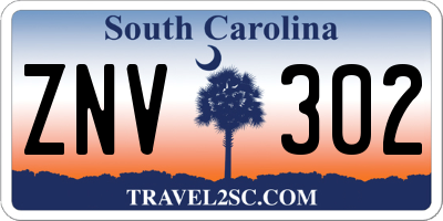 SC license plate ZNV302