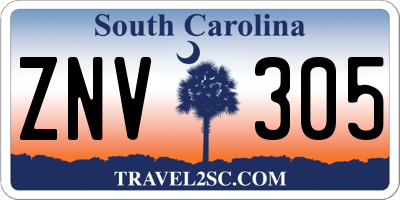 SC license plate ZNV305