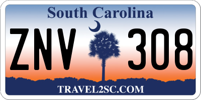 SC license plate ZNV308