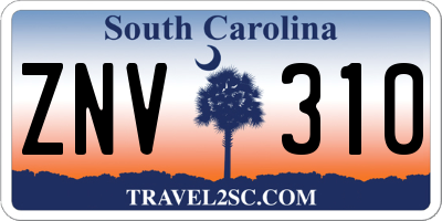 SC license plate ZNV310