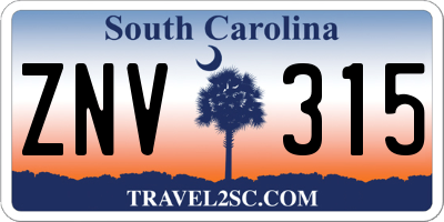 SC license plate ZNV315