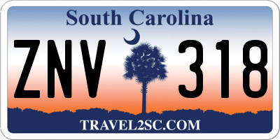 SC license plate ZNV318